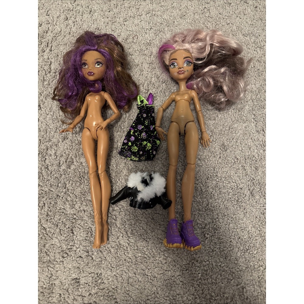 Monster High Clawdeen Doll From Ghoul La La Locker Set & Clawdeen Wolf Doll